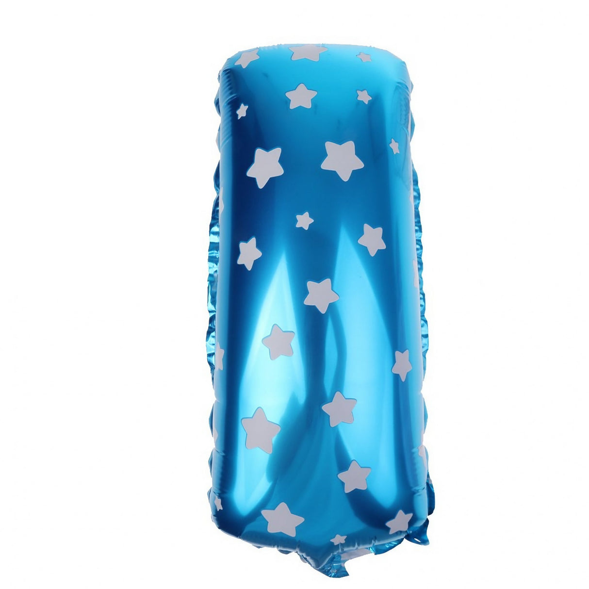 Balon Folie Metalizata Litera I, 40 Cm, Cu Imprimeu Stelute, Umflati Cu Heliu Sau Aer, Ambalaj Individual, Pai Inclus - vivimall.ro