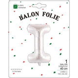 Balon Folie Metalizata Litera I, 40 Cm, Umflati Cu Heliu Sau Aer, Ambalaj Individual, Pai Inclus - vivimall.ro