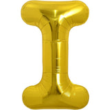 Balon Folie Metalizata Litera I, 40 Cm, Umflati Cu Heliu Sau Aer, Ambalaj Individual, Pai Inclus - vivimall.ro