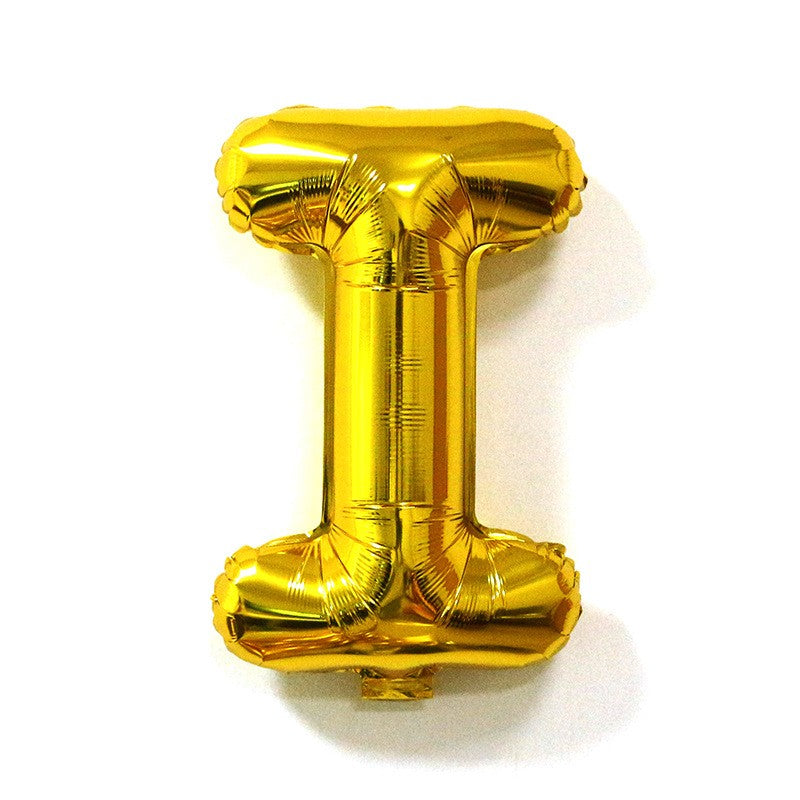 Balon Folie Metalizata Litera I, 40 Cm, Umflati Cu Heliu Sau Aer, Ambalaj Individual, Pai Inclus - vivimall.ro