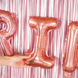 Balon Folie Metalizata Litera I, Vivimall, 40 cm, Umflati cu Heliu sau Aer, Ambalaj Individual, Pai inclus, Rose Gold - vivimall.ro
