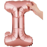 Balon Folie Metalizata Litera I, 40 Cm, Umflati Cu Heliu Sau Aer, Ambalaj Individual, Pai Inclus, Rose Gold - vivimall.ro