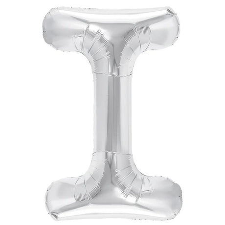 Balon Folie Metalizata Litera I, 40 Cm, Umflati Cu Heliu Sau Aer, Ambalaj Individual, Pai Inclus - vivimall.ro