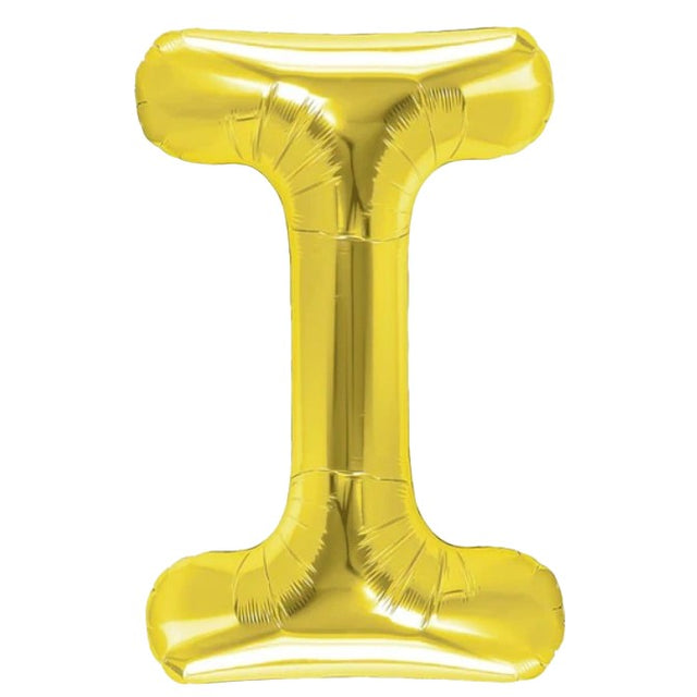 Balon Folie Metalizata Litera I, 40 Cm, Umflati Cu Heliu Sau Aer, Ambalaj Individual, Pai Inclus - vivimall.ro