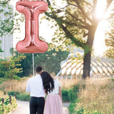 Balon Folie Metalizata Litera I, 80 Cm, Umflati Cu Heliu Sau Aer, Ambalaj Individual, Pai Inclus, Rose Gold - vivimall.ro