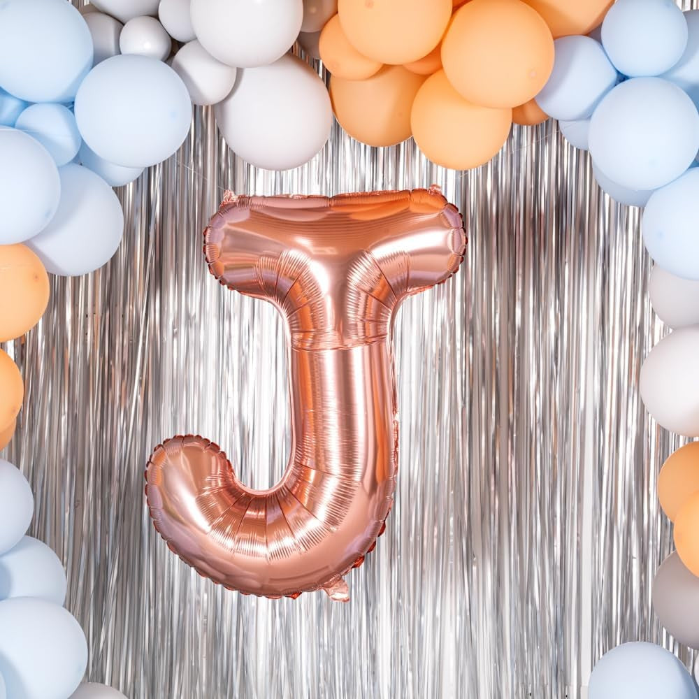 Balon Folie Metalizata Litera J, 100 Cm, Umflati Cu Heliu Sau Aer, Ambalaj Individual, Pai Inclus, Rose Gold - vivimall.ro