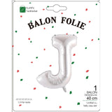 Balon Folie Metalizata Litera J, 40 Cm, Umflati Cu Heliu Sau Aer, Ambalaj Individual, Pai Inclus - vivimall.ro