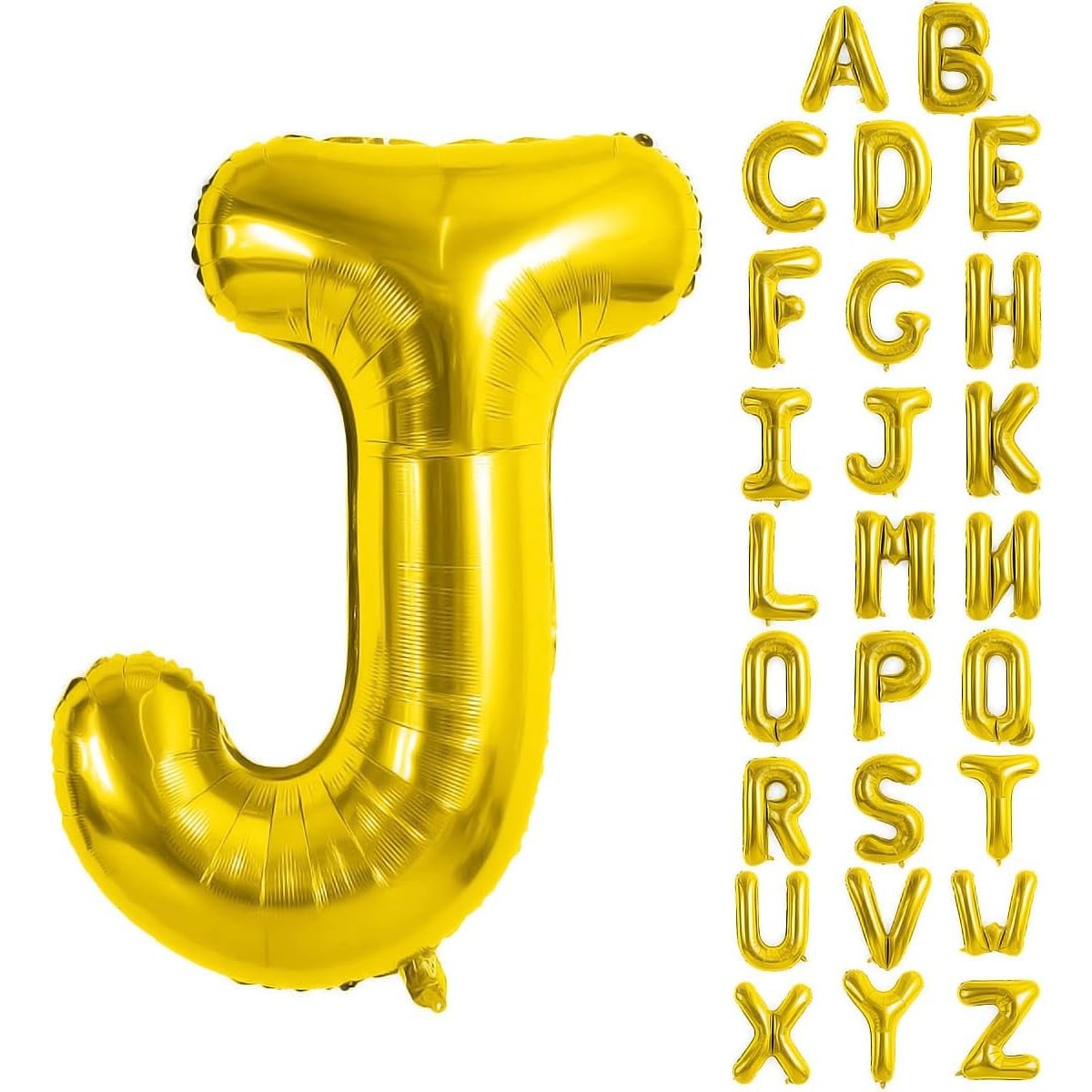 Balon Folie Metalizata Litera J, 40 Cm, Umflati Cu Heliu Sau Aer, Ambalaj Individual, Pai Inclus - vivimall.ro