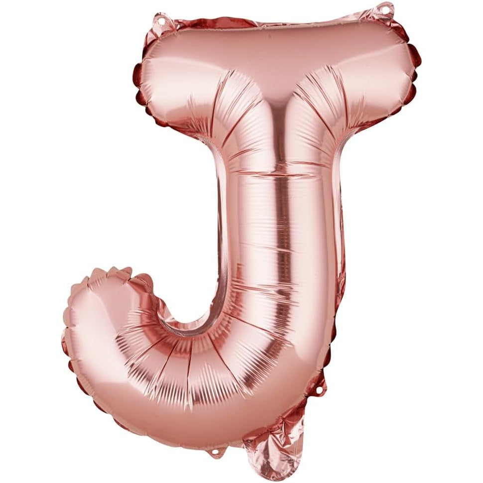Balon Folie Metalizata Litera J, 40 Cm, Umflati Cu Heliu Sau Aer, Ambalaj Individual, Pai Inclus, Rose Gold - vivimall.ro