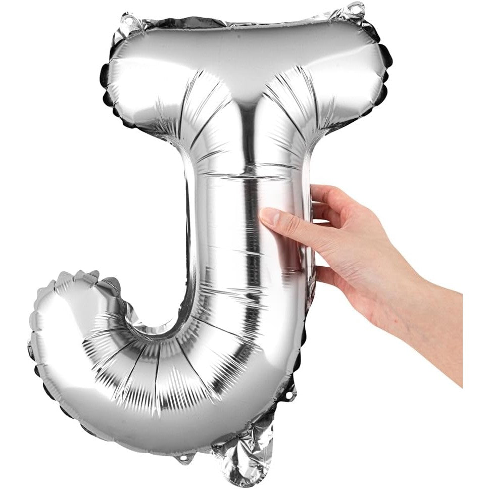 Balon Folie Metalizata Litera J, 80 Cm, Umflati Cu Heliu Sau Aer, Ambalaj Individual, Pai Inclus - vivimall.ro