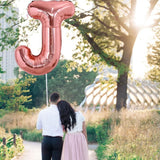 Balon Folie Metalizata Litera J, 80 Cm, Umflati Cu Heliu Sau Aer, Ambalaj Individual, Pai Inclus, Rose Gold - vivimall.ro