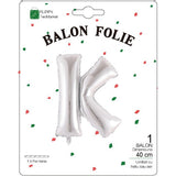 Balon Folie Metalizata Litera K, 40 Cm, Umflati Cu Heliu Sau Aer, Ambalaj Individual, Pai Inclus - vivimall.ro