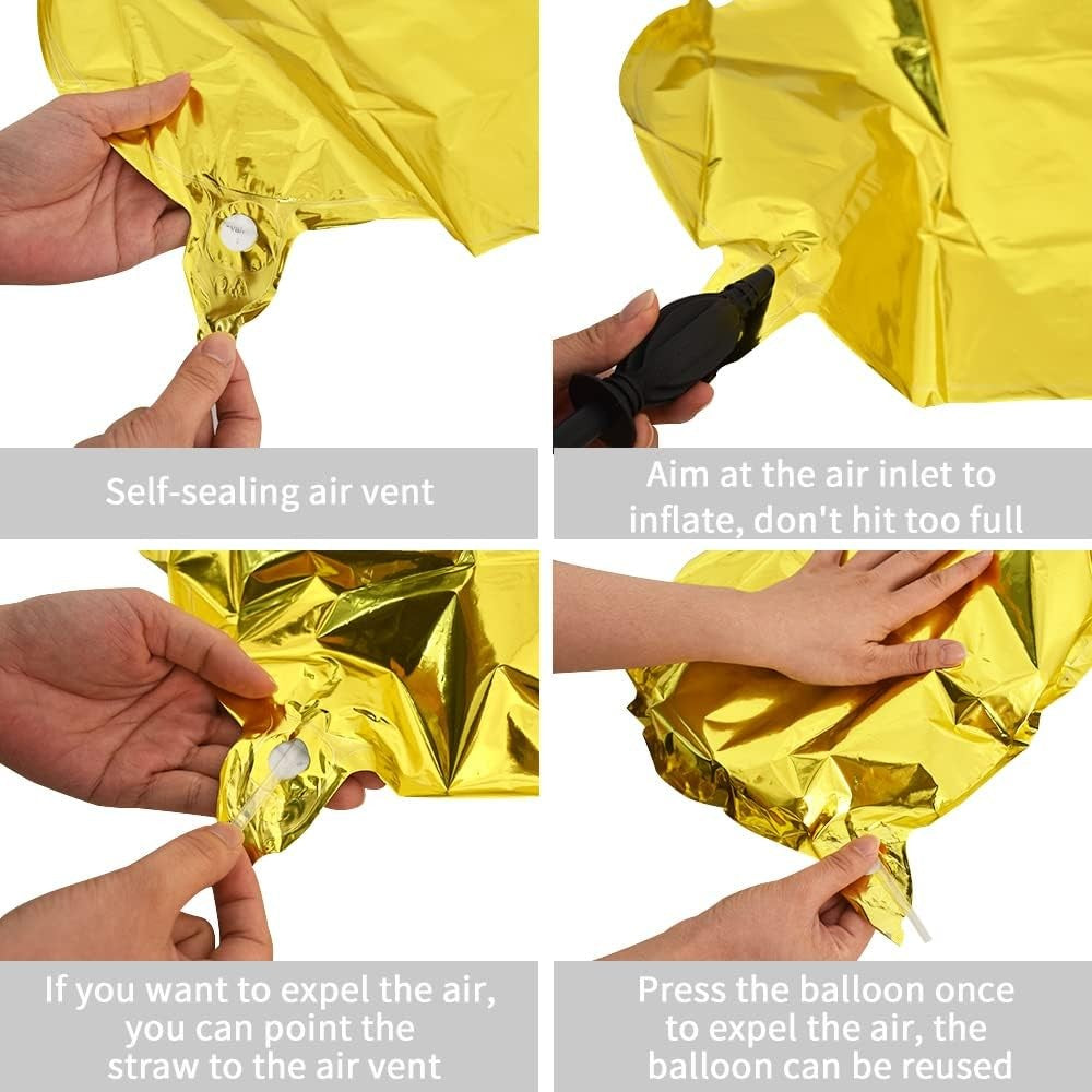 Balon Folie Metalizata Litera K, 40 Cm, Umflati Cu Heliu Sau Aer, Ambalaj Individual, Pai Inclus - vivimall.ro