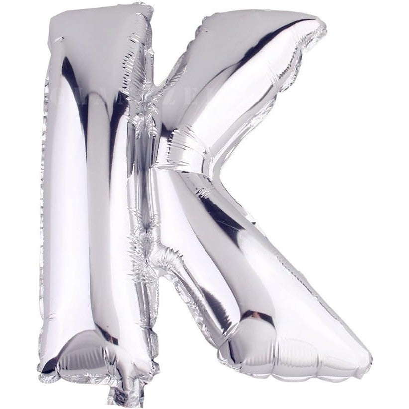 Balon Folie Metalizata Litera K, 40 Cm, Umflati Cu Heliu Sau Aer, Ambalaj Individual, Pai Inclus - vivimall.ro