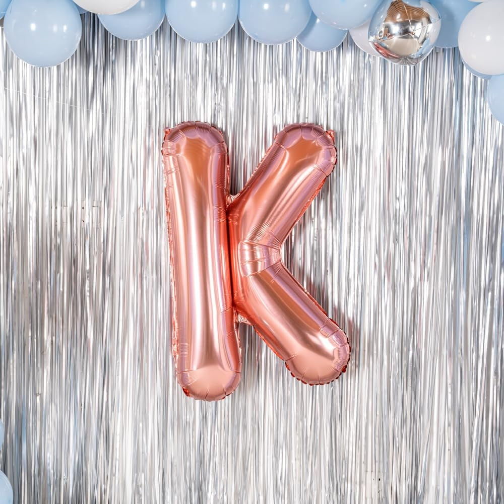 Balon Folie Metalizata Litera K, 40 Cm, Umflati Cu Heliu Sau Aer, Ambalaj Individual, Pai Inclus, Rose Gold - vivimall.ro