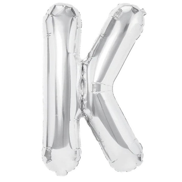 Balon Folie Metalizata Litera K, 40 Cm, Umflati Cu Heliu Sau Aer, Ambalaj Individual, Pai Inclus - vivimall.ro