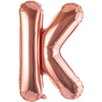 Balon Folie Metalizata Litera K, 40 Cm, Umflati Cu Heliu Sau Aer, Ambalaj Individual, Pai Inclus, Rose Gold - vivimall.ro