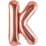 Balon Folie Metalizata Litera K, 40 Cm, Umflati Cu Heliu Sau Aer, Ambalaj Individual, Pai Inclus, Rose Gold - vivimall.ro