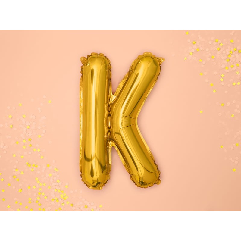 Balon Folie Metalizata Litera K, 80 Cm, Umflati Cu Heliu Sau Aer, Ambalaj Individual, Pai Inclus - vivimall.ro