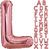Balon Folie Metalizata Litera L, 80 Cm, Umflati Cu Heliu Sau Aer, Ambalaj Individual, Pai Inclus, Rose Gold - vivimall.ro