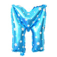 Balon Folie Metalizata Litera M, 40 Cm, Cu Imprimeu Stelute, Umflati Cu Heliu Sau Aer, Ambalaj Individual, Pai Inclus - vivimall.ro