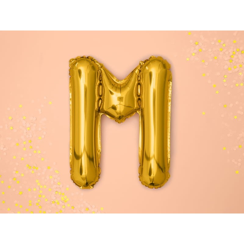 Balon Folie Metalizata Litera M, 80 Cm, Umflati Cu Heliu Sau Aer, Ambalaj Individual, Pai Inclus - vivimall.ro