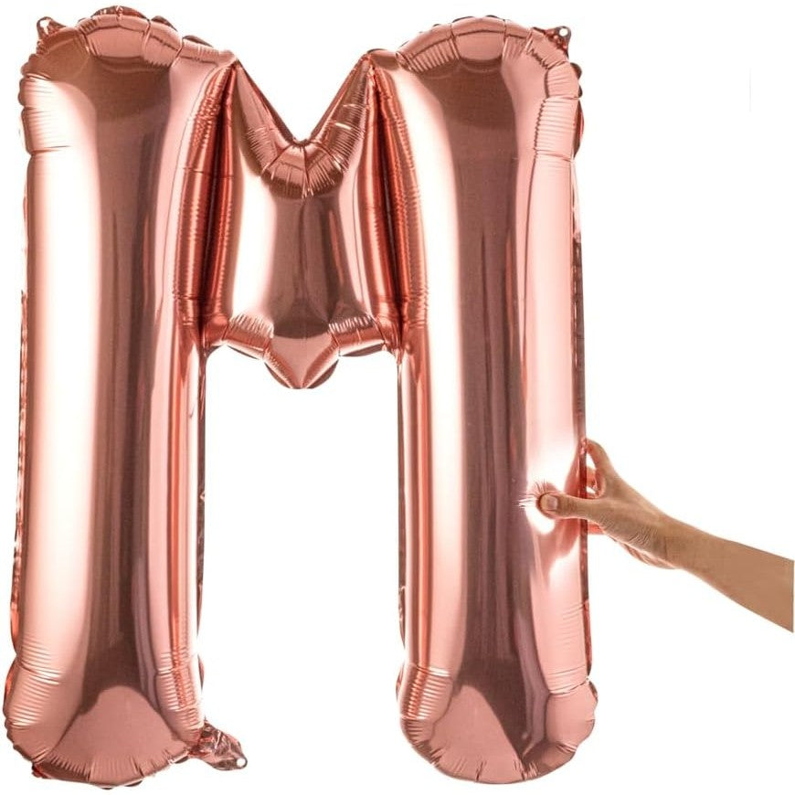 Balon Folie Metalizata Litera M, 80 Cm, Umflati Cu Heliu Sau Aer, Ambalaj Individual, Pai Inclus, Rose Gold - vivimall.ro