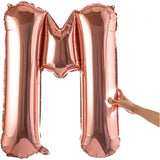 Balon Folie Metalizata Litera M, 80 Cm, Umflati Cu Heliu Sau Aer, Ambalaj Individual, Pai Inclus, Rose Gold - vivimall.ro