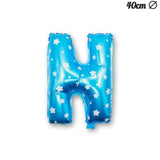 Balon Folie Metalizata Litera N, 40 Cm, Cu Imprimeu Stelute, Umflati Cu Heliu Sau Aer, Ambalaj Individual, Pai Inclus - vivimall.ro
