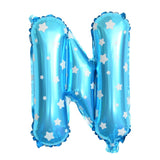 Balon Folie Metalizata Litera N, 40 Cm, Cu Imprimeu Stelute, Umflati Cu Heliu Sau Aer, Ambalaj Individual, Pai Inclus - vivimall.ro