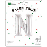 Balon Folie Metalizata Litera N, 40 Cm, Umflati Cu Heliu Sau Aer, Ambalaj Individual, Pai Inclus - vivimall.ro