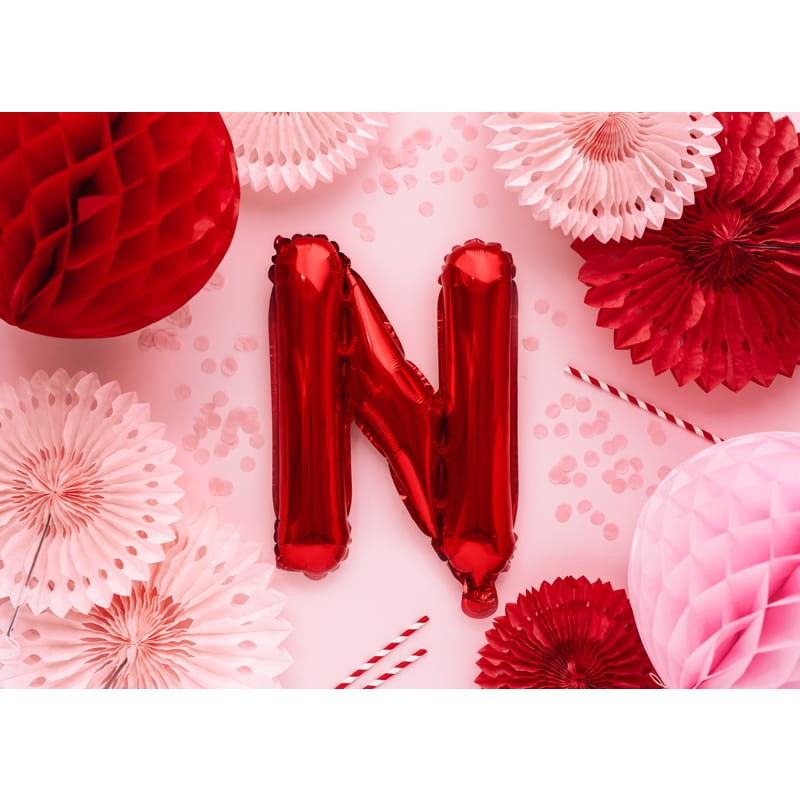 Balon Folie Metalizata Litera N, 40 Cm, Umflati Cu Heliu Sau Aer, Ambalaj Individual, Pai Inclus - vivimall.ro