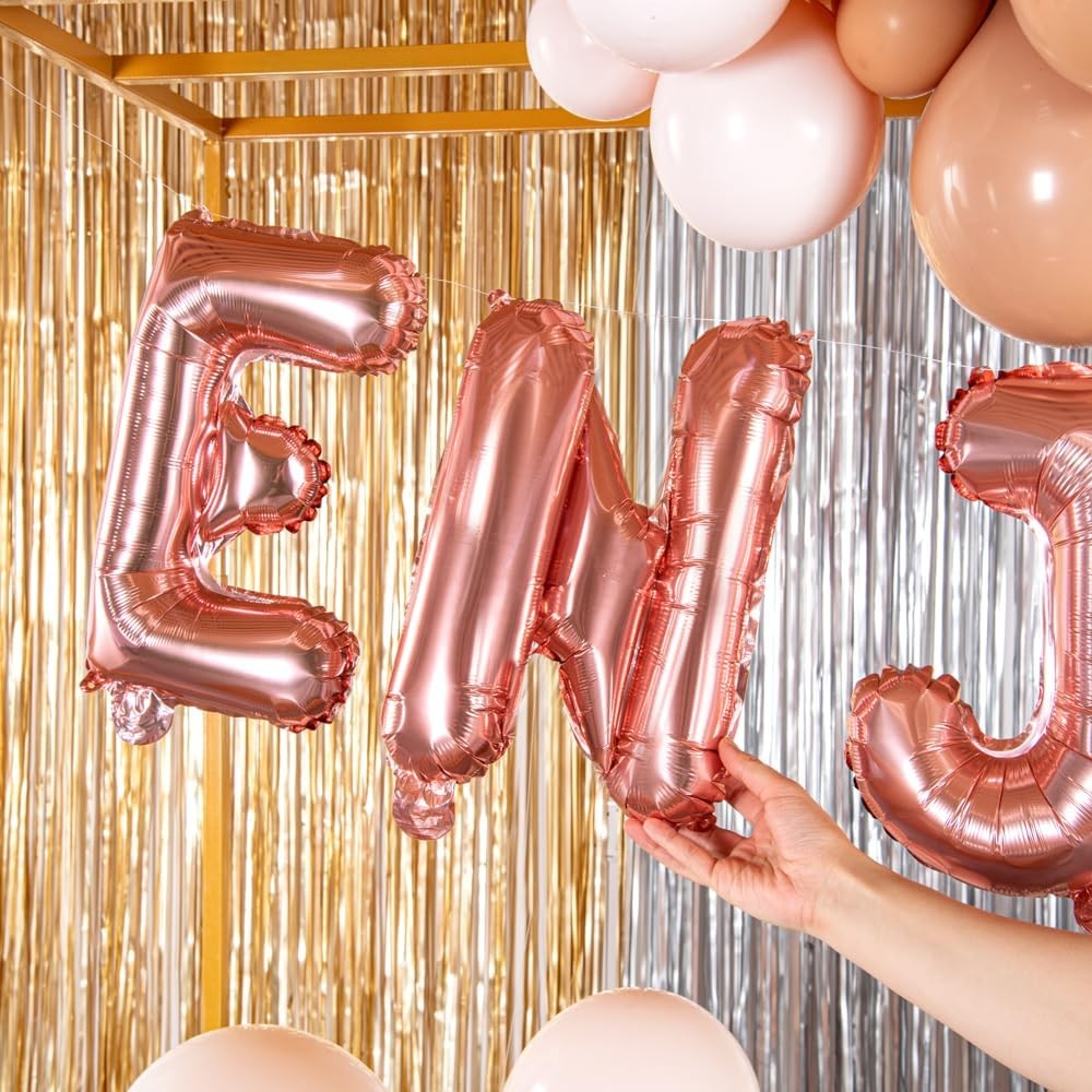 Balon Folie Metalizata Litera N, 40 Cm, Umflati Cu Heliu Sau Aer, Ambalaj Individual, Pai Inclus, Rose Gold - vivimall.ro