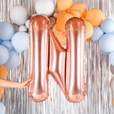 Balon Folie Metalizata Litera N, 80 Cm, Umflati Cu Heliu Sau Aer, Ambalaj Individual, Pai Inclus, Rose Gold - vivimall.ro