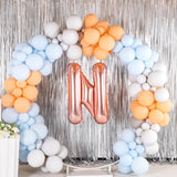 Balon Folie Metalizata Litera N, Vivimall, 80 cm, Umflati cu Heliu sau Aer, Ambalaj Individual, Pai inclus, Rose Gold - vivimall.ro