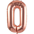 Balon Folie Metalizata Litera O, Vivimall, 100 cm, Umflati cu Heliu sau Aer, Ambalaj Individual, Pai inclus, Rose Gold - vivimall.ro