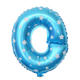 Balon Folie Metalizata Litera O, 40 Cm, Cu Imprimeu Stelute, Umflati Cu Heliu Sau Aer, Ambalaj Individual, Pai Inclus - vivimall.ro