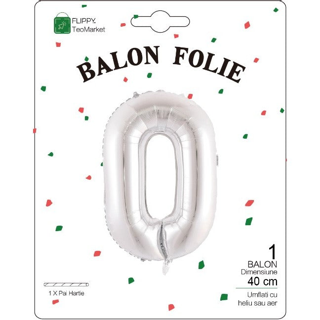 Balon Folie Metalizata Litera O, 40 Cm, Umflati Cu Heliu Sau Aer, Ambalaj Individual, Pai Inclus - vivimall.ro