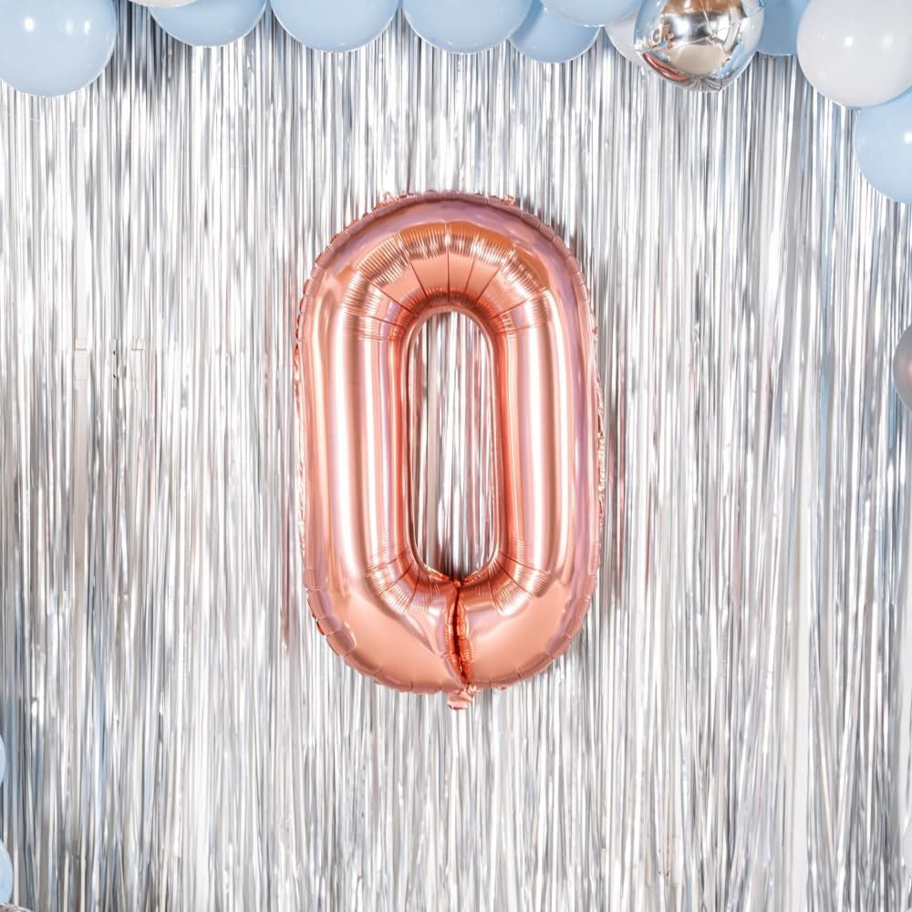 Balon Folie Metalizata Litera O, Vivimall, 40 cm, Umflati cu Heliu sau Aer, Ambalaj Individual, Pai inclus, Rose Gold - vivimall.ro