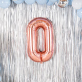 Balon Folie Metalizata Litera O, Vivimall, 40 cm, Umflati cu Heliu sau Aer, Ambalaj Individual, Pai inclus, Rose Gold - vivimall.ro