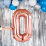 Balon Folie Metalizata Litera O, Vivimall, 80 cm, Umflati cu Heliu sau Aer, Ambalaj Individual, Pai inclus, Rose Gold - vivimall.ro