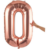 Balon Folie Metalizata Litera O, 80 Cm, Umflati Cu Heliu Sau Aer, Ambalaj Individual, Pai Inclus, Rose Gold - vivimall.ro