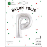 Balon Folie Metalizata Litera P, 40 Cm, Umflati Cu Heliu Sau Aer, Ambalaj Individual, Pai Inclus - vivimall.ro