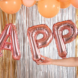 Balon Folie Metalizata Litera P, 40 Cm, Umflati Cu Heliu Sau Aer, Ambalaj Individual, Pai Inclus, Rose Gold - vivimall.ro