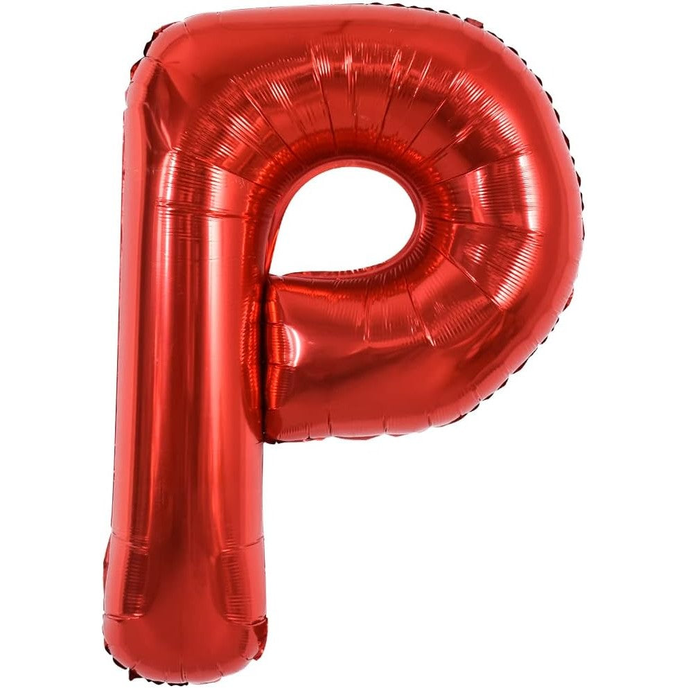 Balon Folie Metalizata Litera P, 40 Cm, Umflati Cu Heliu Sau Aer, Ambalaj Individual, Pai Inclus - vivimall.ro