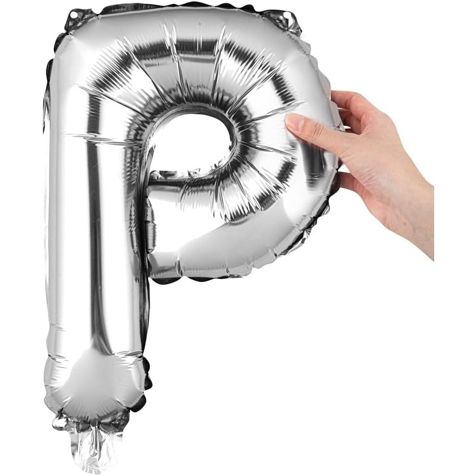Balon Folie Metalizata Litera P, 80 Cm, Umflati Cu Heliu Sau Aer, Ambalaj Individual, Pai Inclus - vivimall.ro