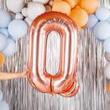 Balon Folie Metalizata Litera Q, 100 Cm, Umflati Cu Heliu Sau Aer, Ambalaj Individual, Pai Inclus, Rose Gold - vivimall.ro