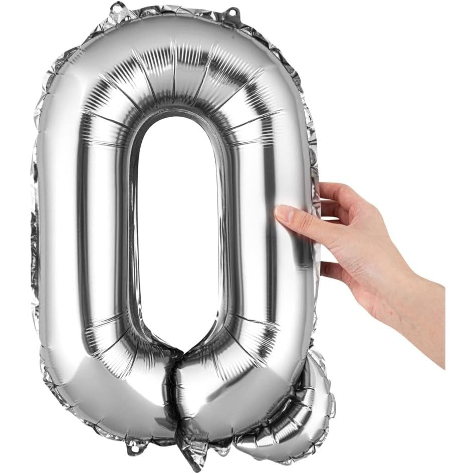 Balon Folie Metalizata Litera Q, 40 Cm, Umflati Cu Heliu Sau Aer, Ambalaj Individual, Pai Inclus - vivimall.ro