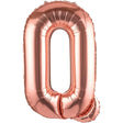 Balon Folie Metalizata Litera Q, 80 Cm, Umflati Cu Heliu Sau Aer, Ambalaj Individual, Pai Inclus, Rose Gold - vivimall.ro