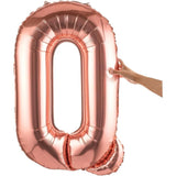 Balon Folie Metalizata Litera Q, 80 Cm, Umflati Cu Heliu Sau Aer, Ambalaj Individual, Pai Inclus, Rose Gold - vivimall.ro